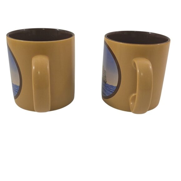 Vintage Russ Berrie & Co 12 Oz Ceramic Sailboat 8354 Cups Mugs – Set of 2 - Picture 2 of 16
